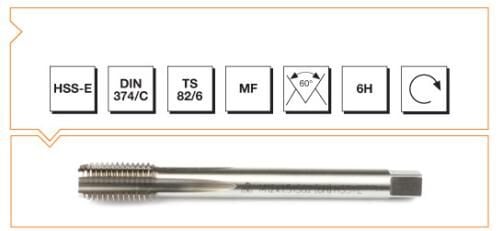 MTE Makina Takım HSS-E DIN 374/C Metrik İnce Vidalı Düz Kanallı Makina Kılavuzu M10x0.75 B00105751004