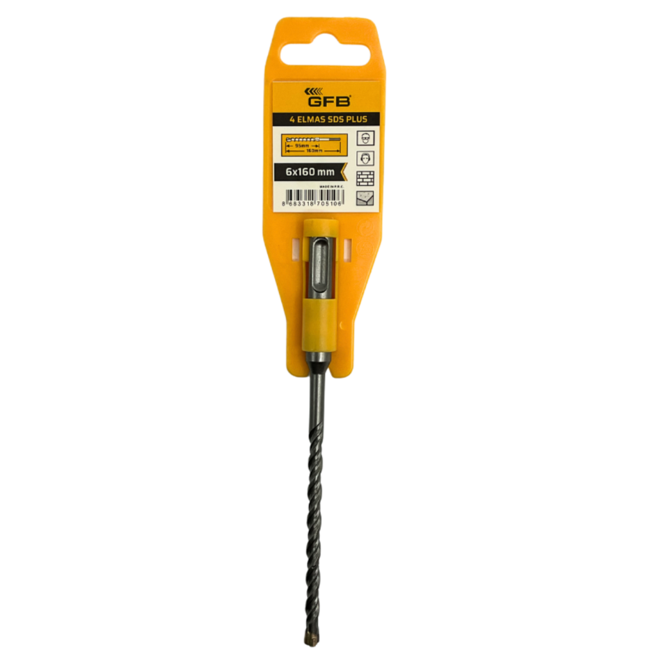 Gfb 4 Elmaslı Sds Plus Matkap Ucu 6x160 Mm 2077