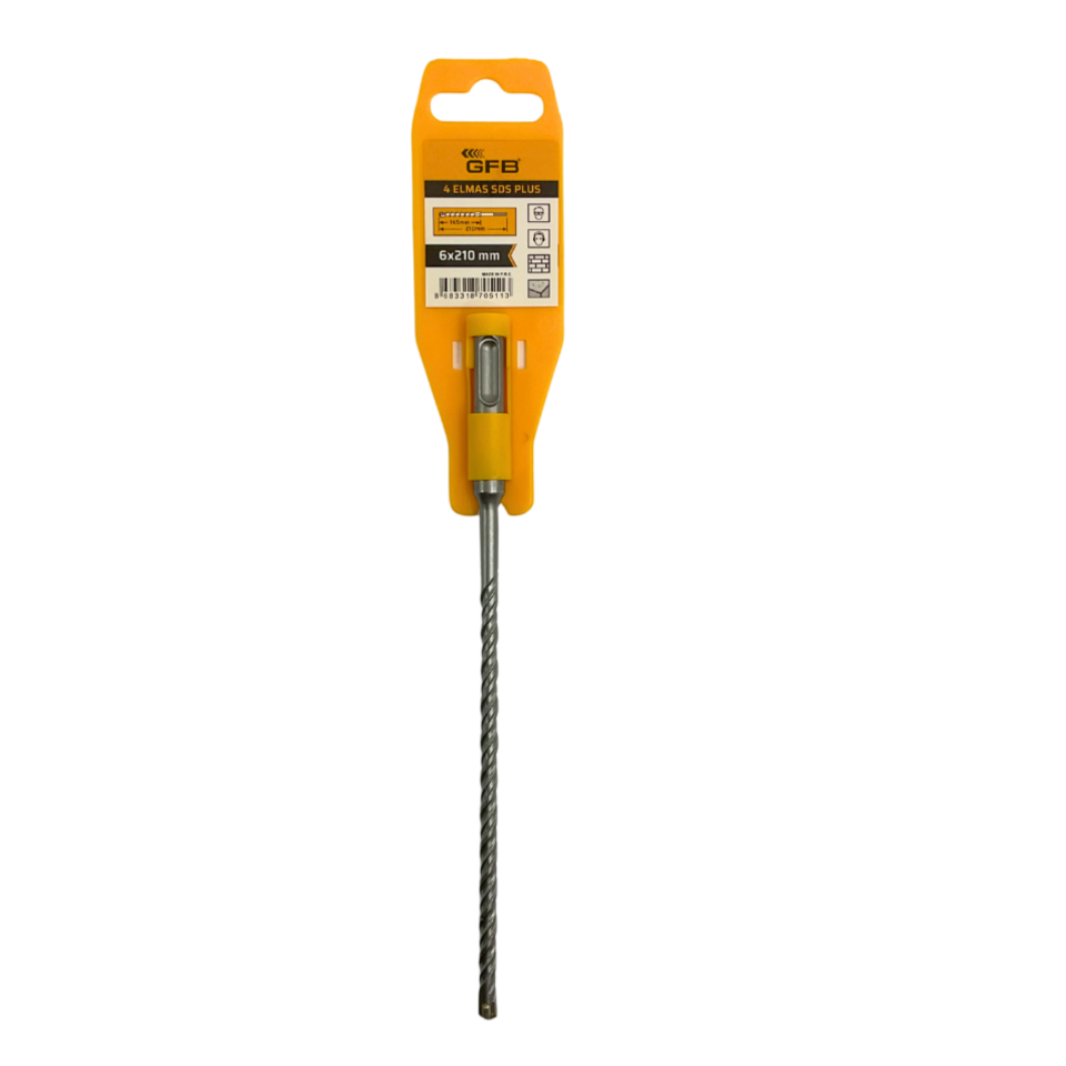 Gfb 4 Elmaslı Sds Plus Matkap Ucu 6x210 Mm 2078