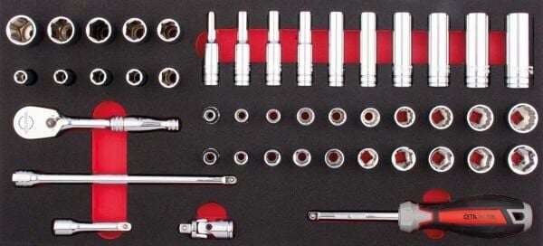 Ceta Form 45 Parça 1/4'' Lokma Takımı - Metrik/SAE (EVA'lı) - C00C-E45BHT