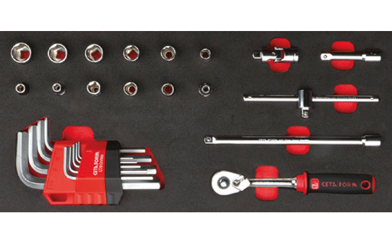 Ceta Form 26 Parça 1/4'' Lokma ve Allen Anahtar Seti (EVA'lı) - C00-E26H2