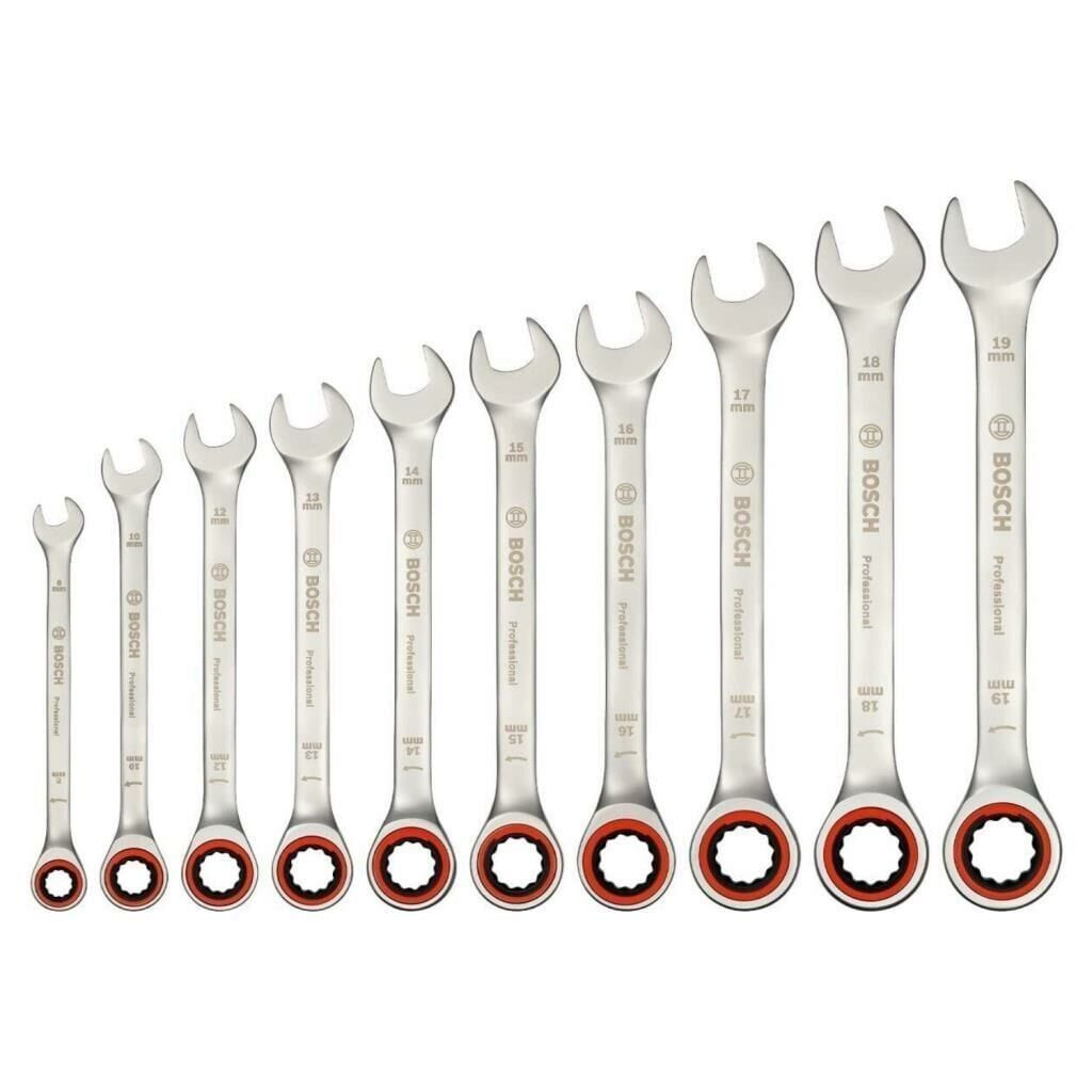 Bosch Cırcır Kombine Anahtar Takımı 10 Parça 1600A02AU0