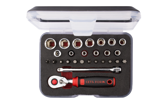 Ceta Form 27 Parça 1/4'' 6 Köşe Lokma Takımı (Kompakt Kutu) - C00-27PH5