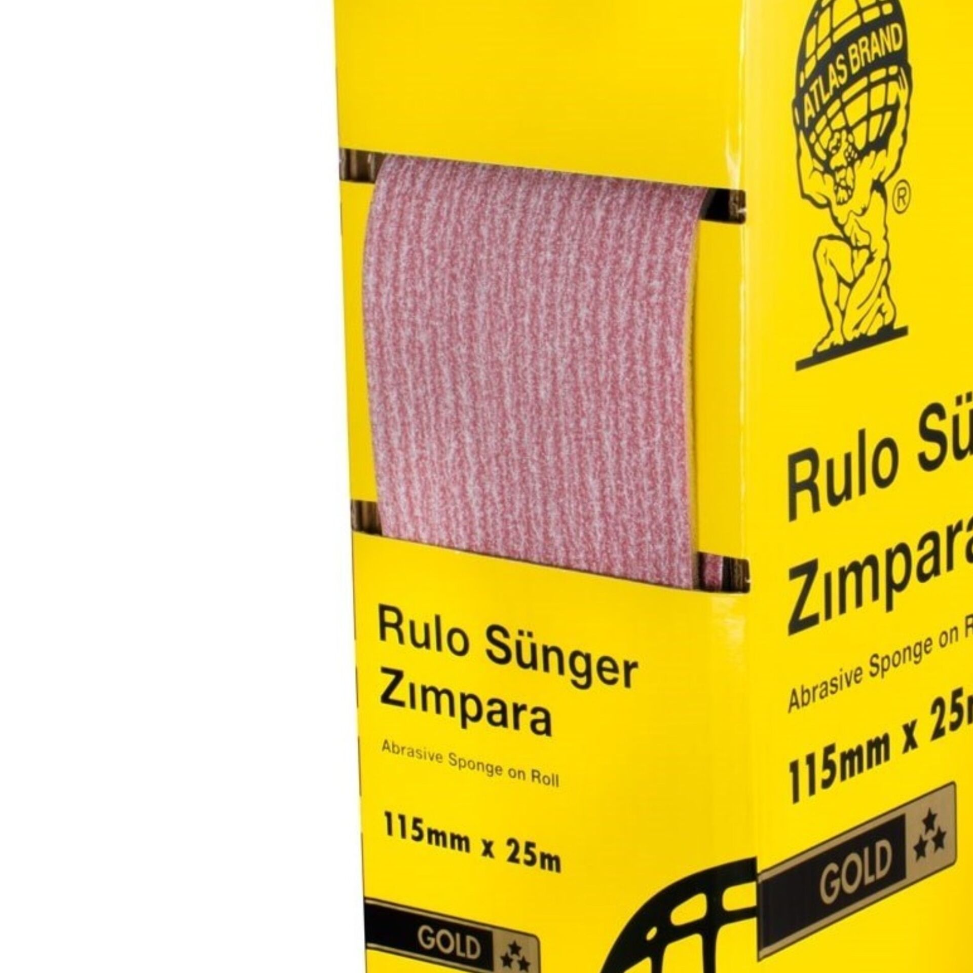 Atlas Rulo Sünger Zımpara Gold 115 Mmx25mt 120 Kum