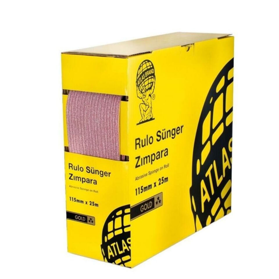 Atlas Rulo Sünger Zımpara Gold 115 Mmx25mt 150 Kum