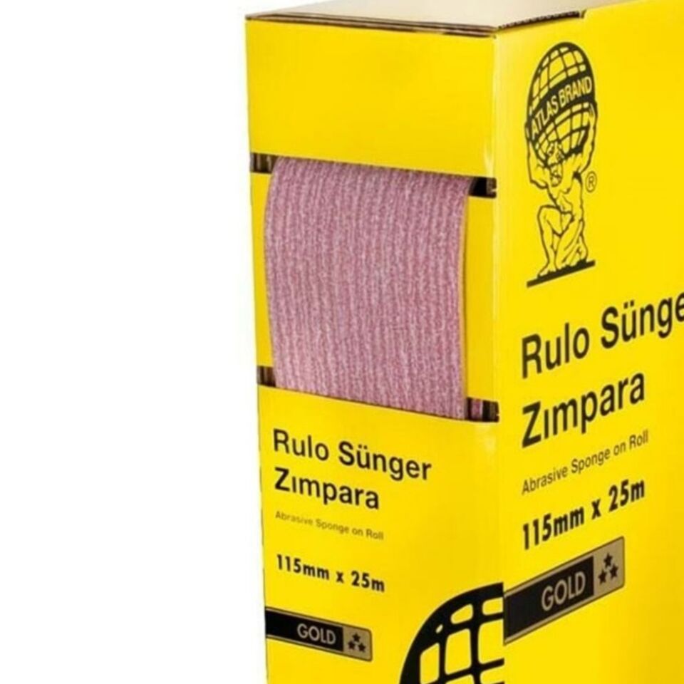 Atlas Rulo Sünger Zımpara Gold 115 Mmx25mt 150 Kum