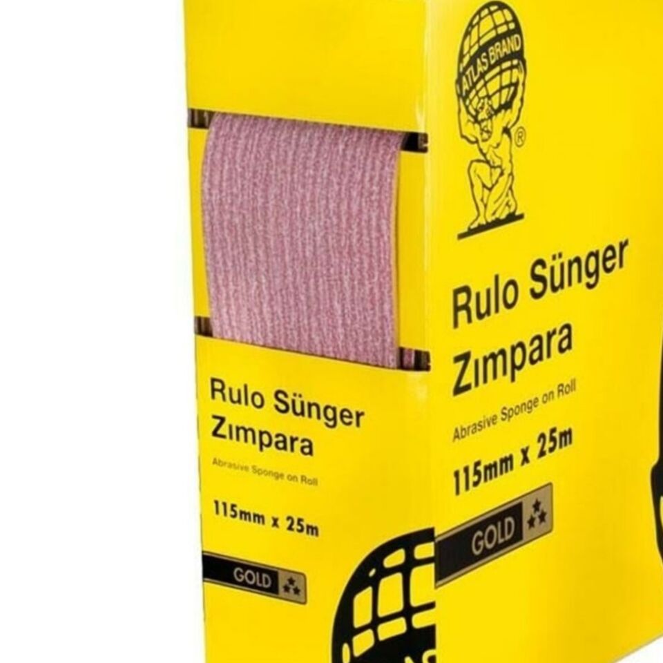 Atlas Rulo Sünger Zımpara Gold 115 Mmx25mt 180 Kum