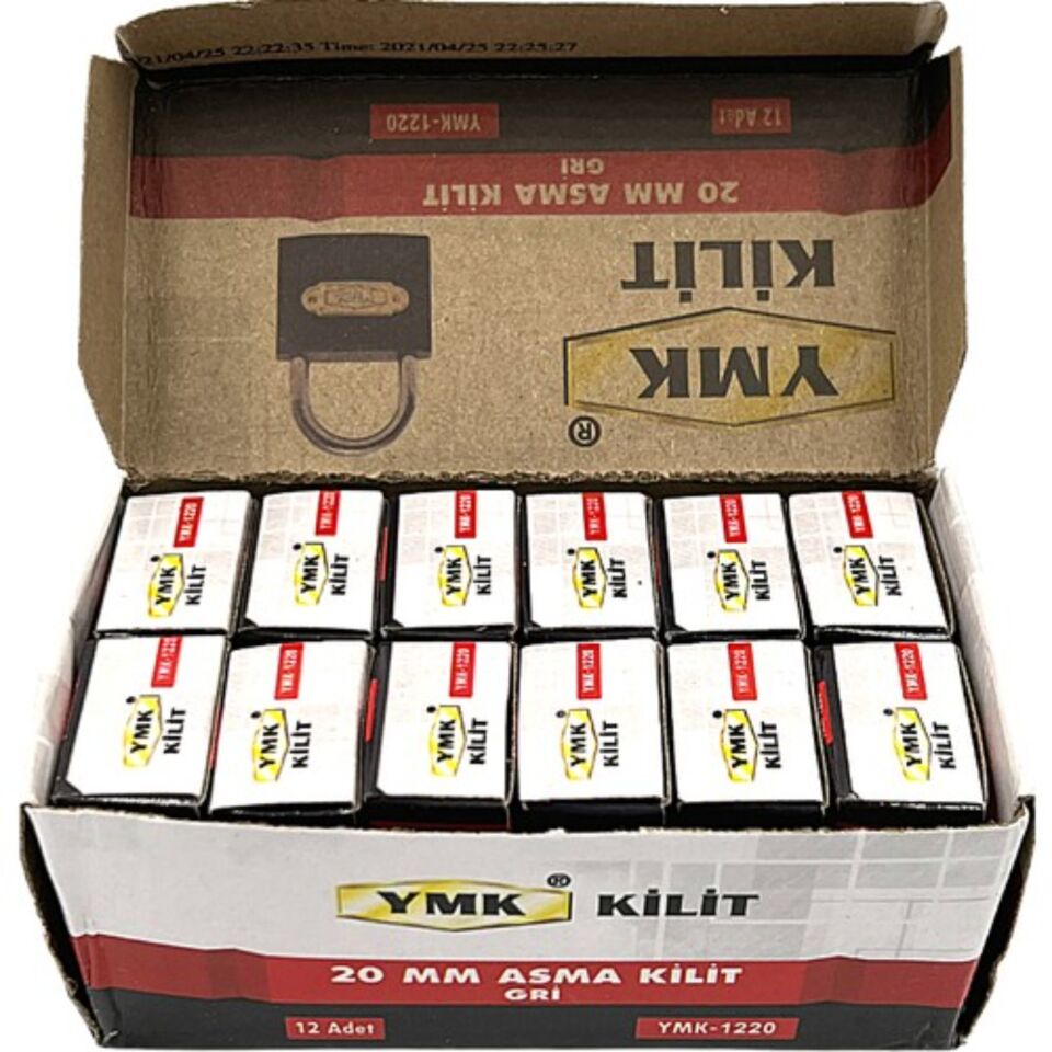 Ymk Asma Kilit Gri Kısa 20 Mm Ymk-1220