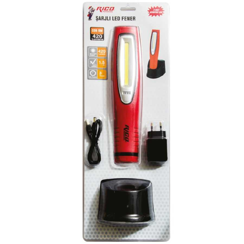 Rico Şarjlı Fener Ledli- Standlı-420 Lm- - 013-RC0030