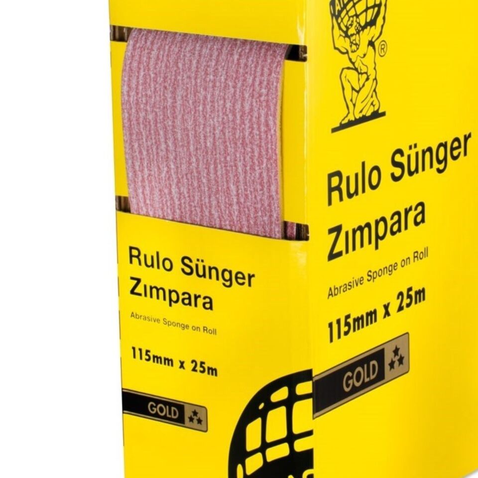 Atlas Rulo Sünger Zımpara Gold 115 Mmx25mt 280 Kum