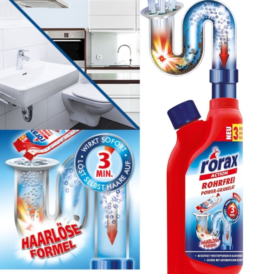 Rorax Power Dozajlı Kullanım Lavabo Açıcı 600 Gr