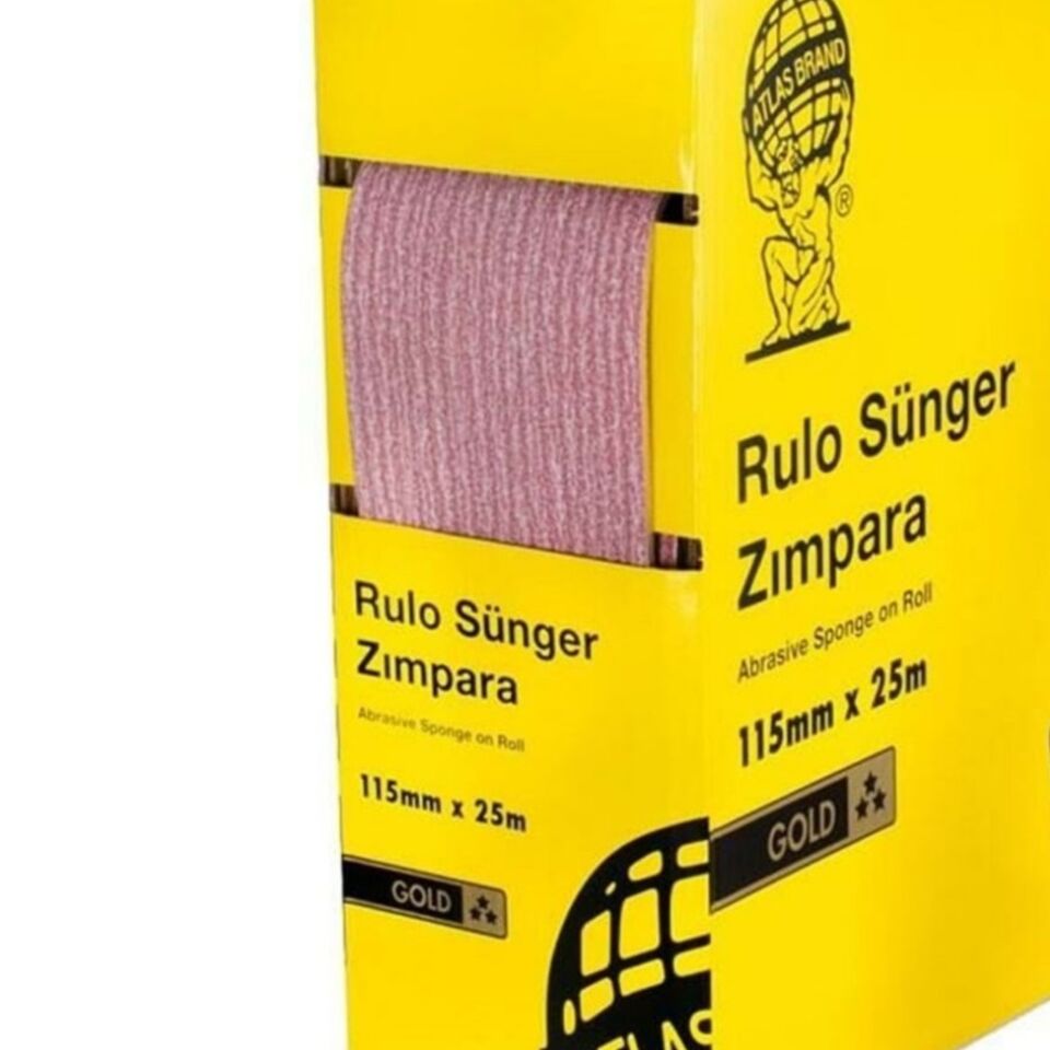 Atlas Rulo Sünger Zımpara Gold 115 Mmx25mt 320 Kum