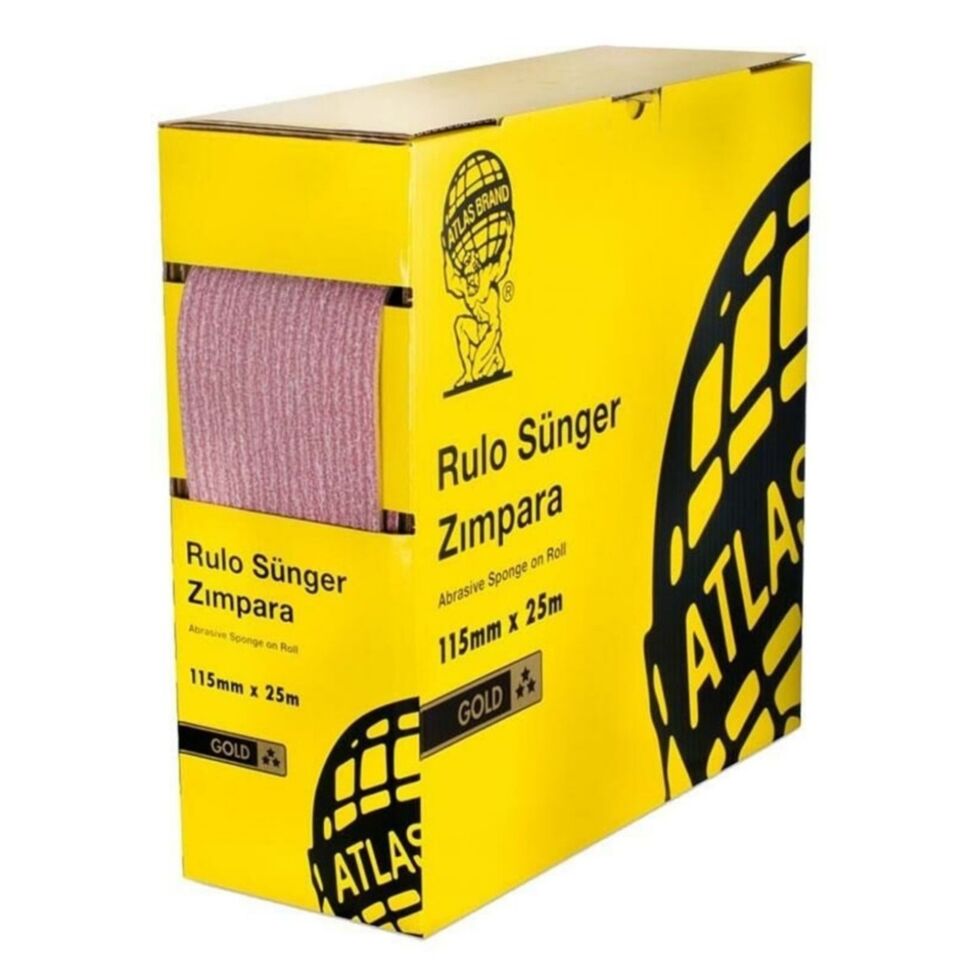Atlas Rulo Sünger Zımpara Gold 115 Mmx25mt 320 Kum