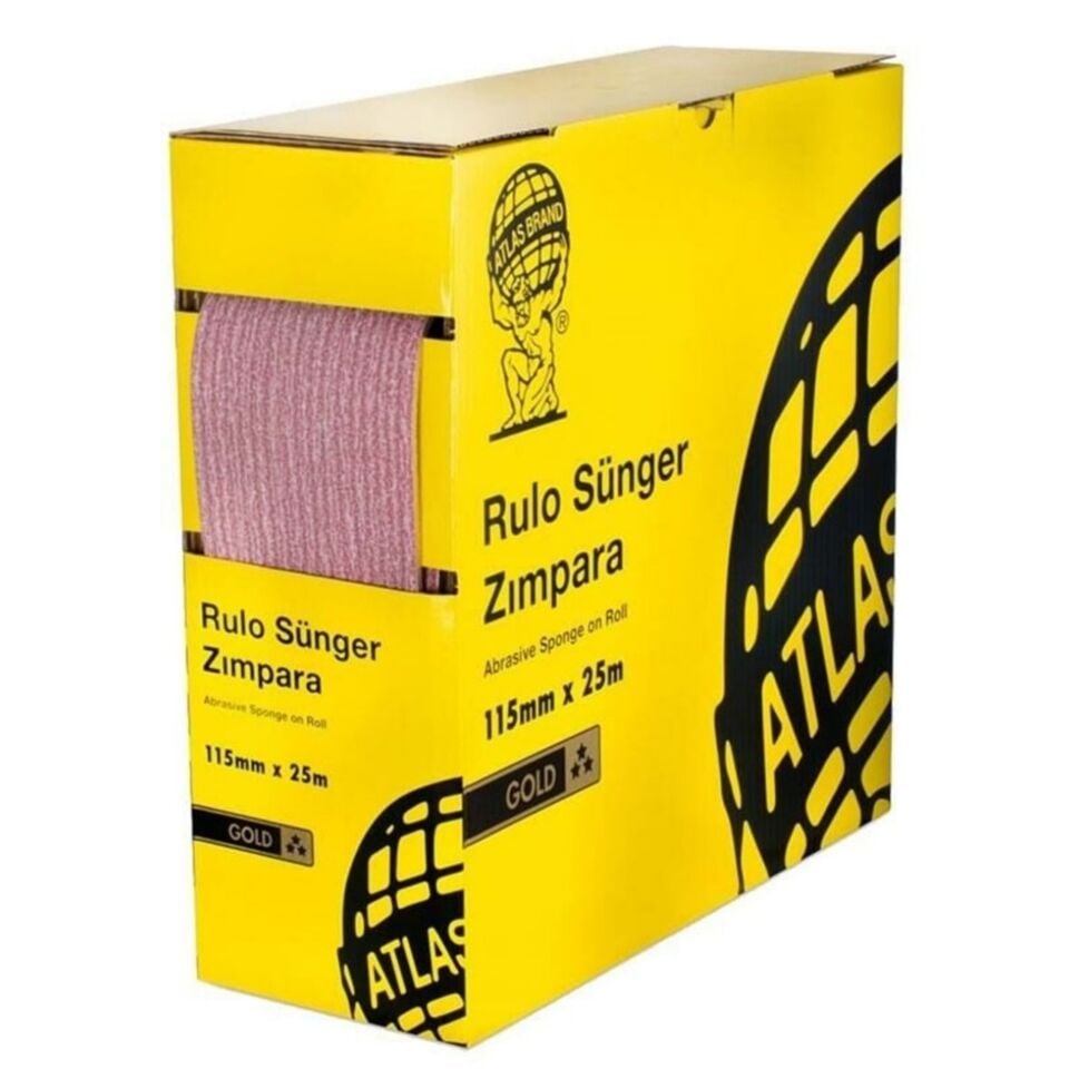 Atlas Rulo Sünger Zımpara Gold 115 Mmx25mt 400 Kum