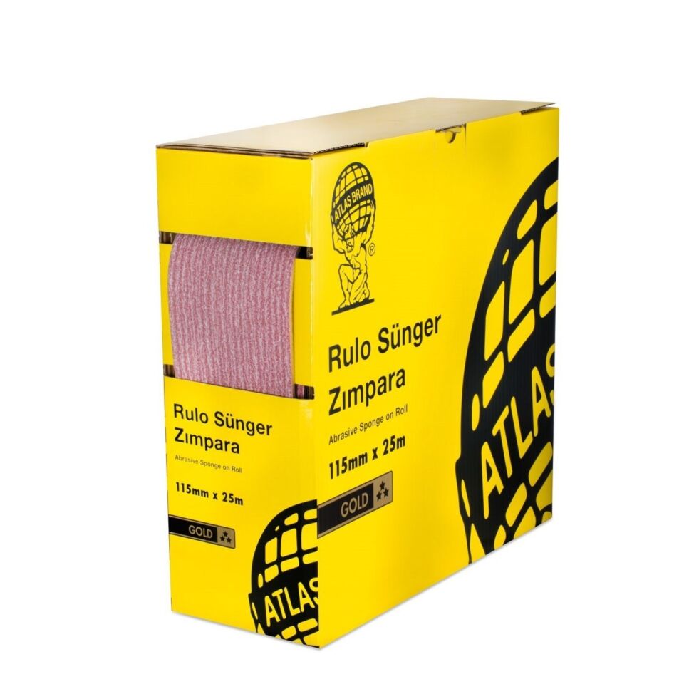 Atlas Rulo Sünger Zımpara Gold 115 Mmx25mt 80 Kum