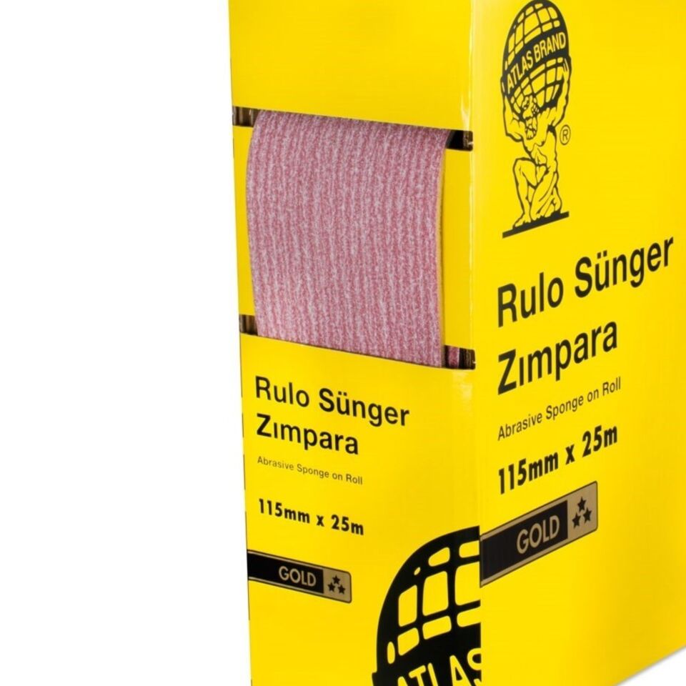 Atlas Rulo Sünger Zımpara Gold 115 Mmx25mt 80 Kum