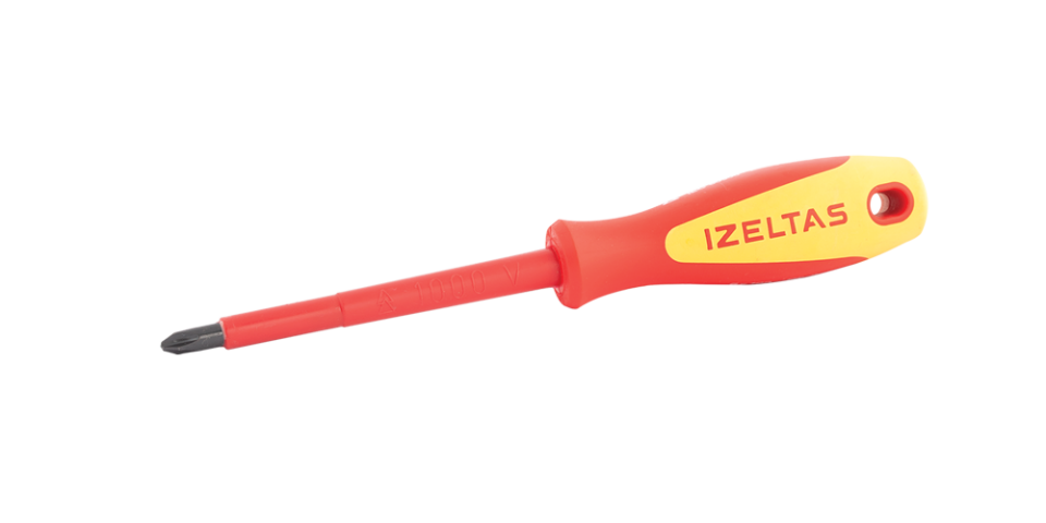 İzeltaş 3x100 1000V İzoleli Slım Düz Uçlu Tornavıda - 14000005330