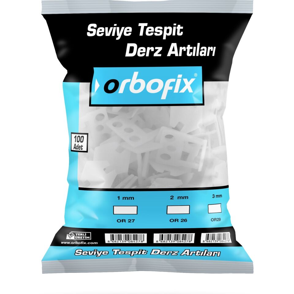 Orbofıx Seviye Derz Artısı 1 Mm (100 Adet)