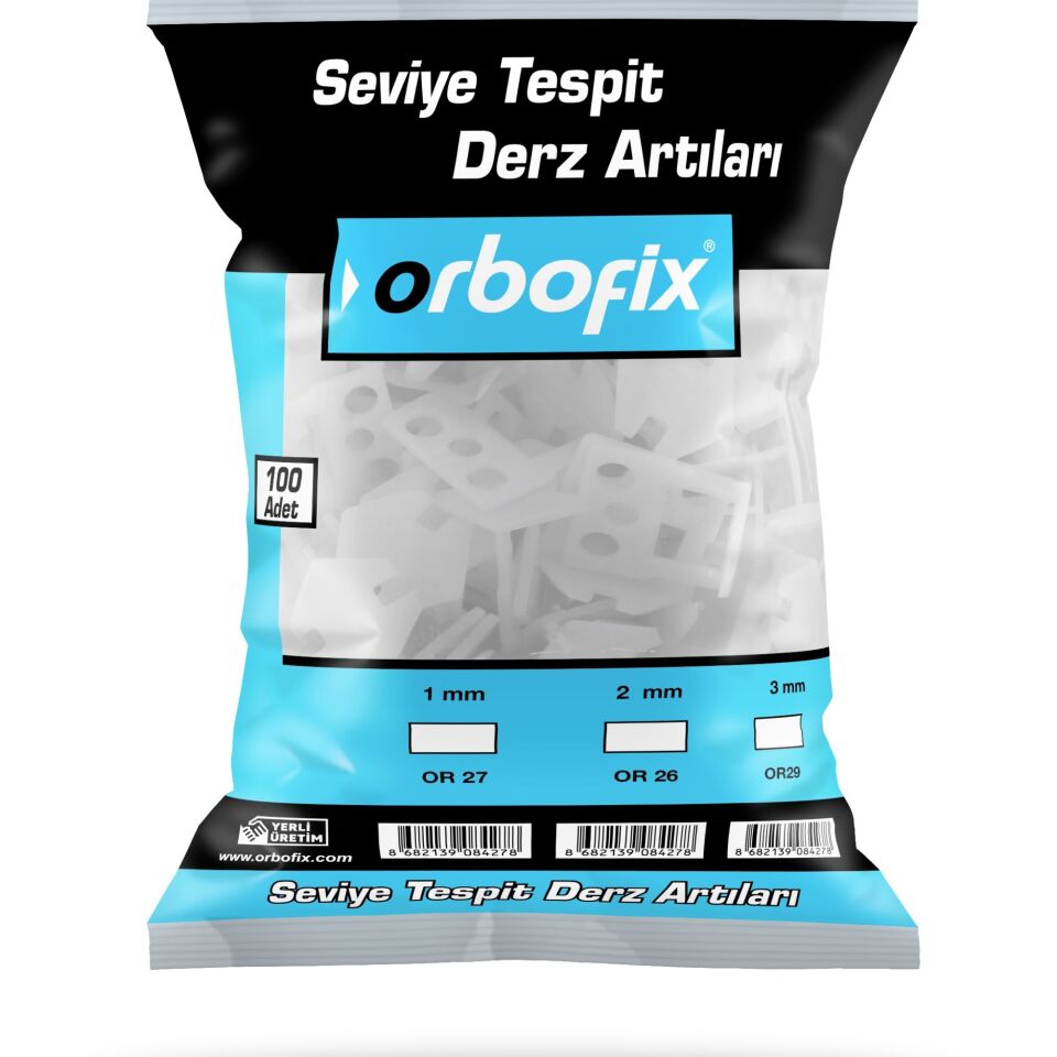 Orbofıx Seviye Derz Artısı 2 Mm (100 Adet)