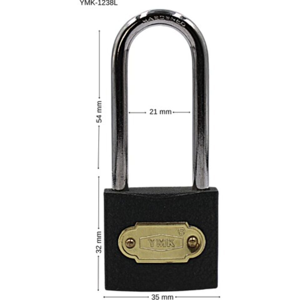 Ymk Asma Kilit Gri Uzun 38 Mm Ymk-1238l