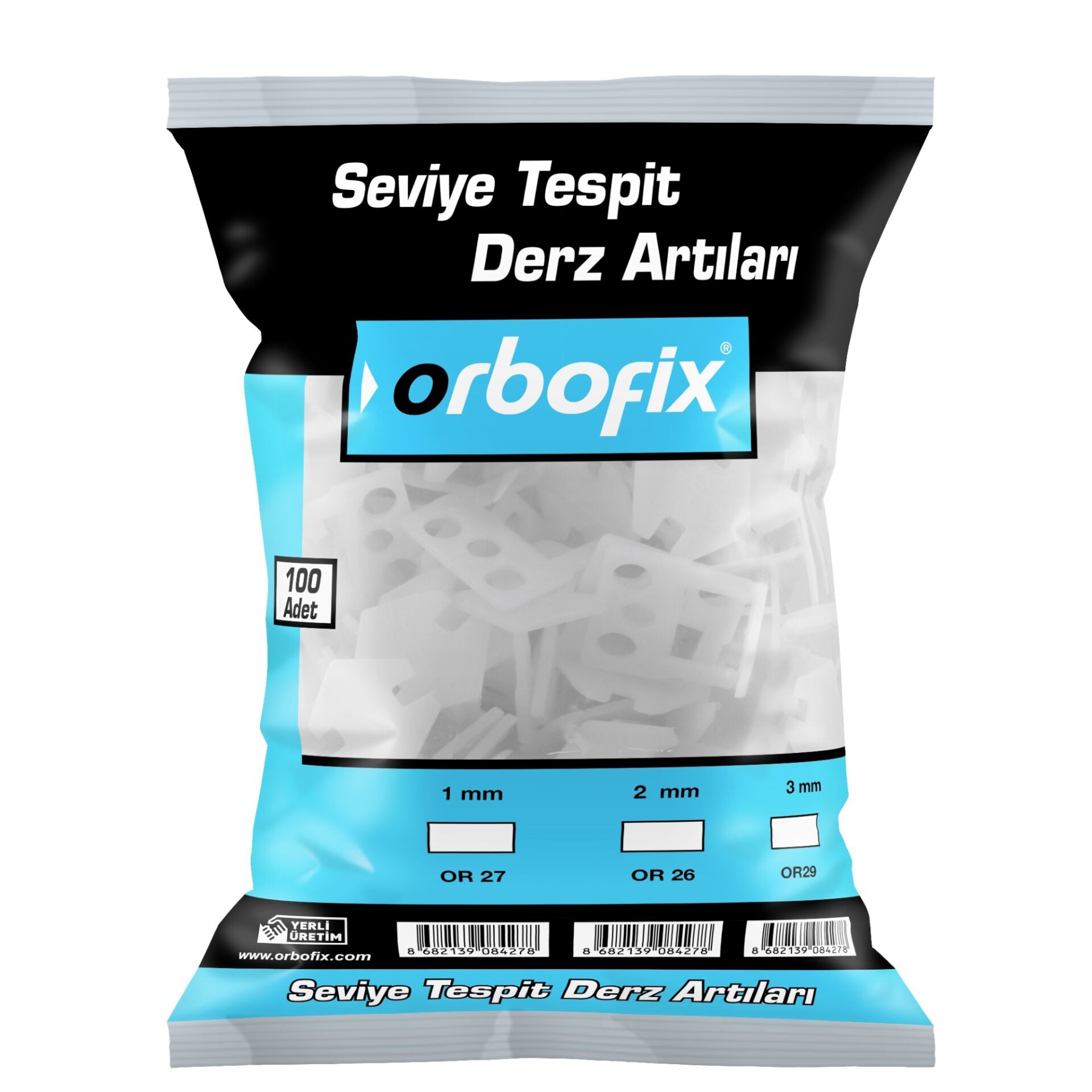 Orbofıx Seviye Derz Artısı 3 Mm (100 Adet)