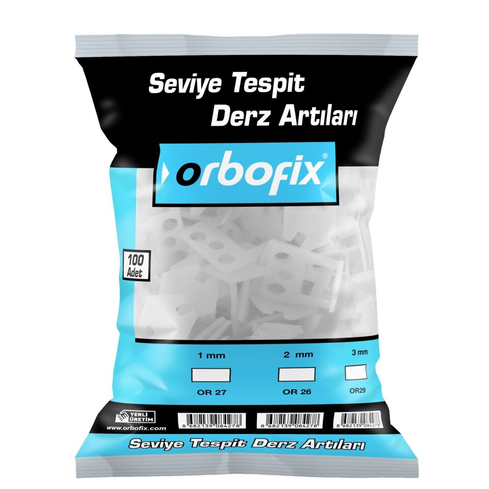 Orbofıx Seviye Derz Artısı 3 Mm (100 Adet)