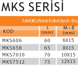MKS7512 Metal Katlanır Kol