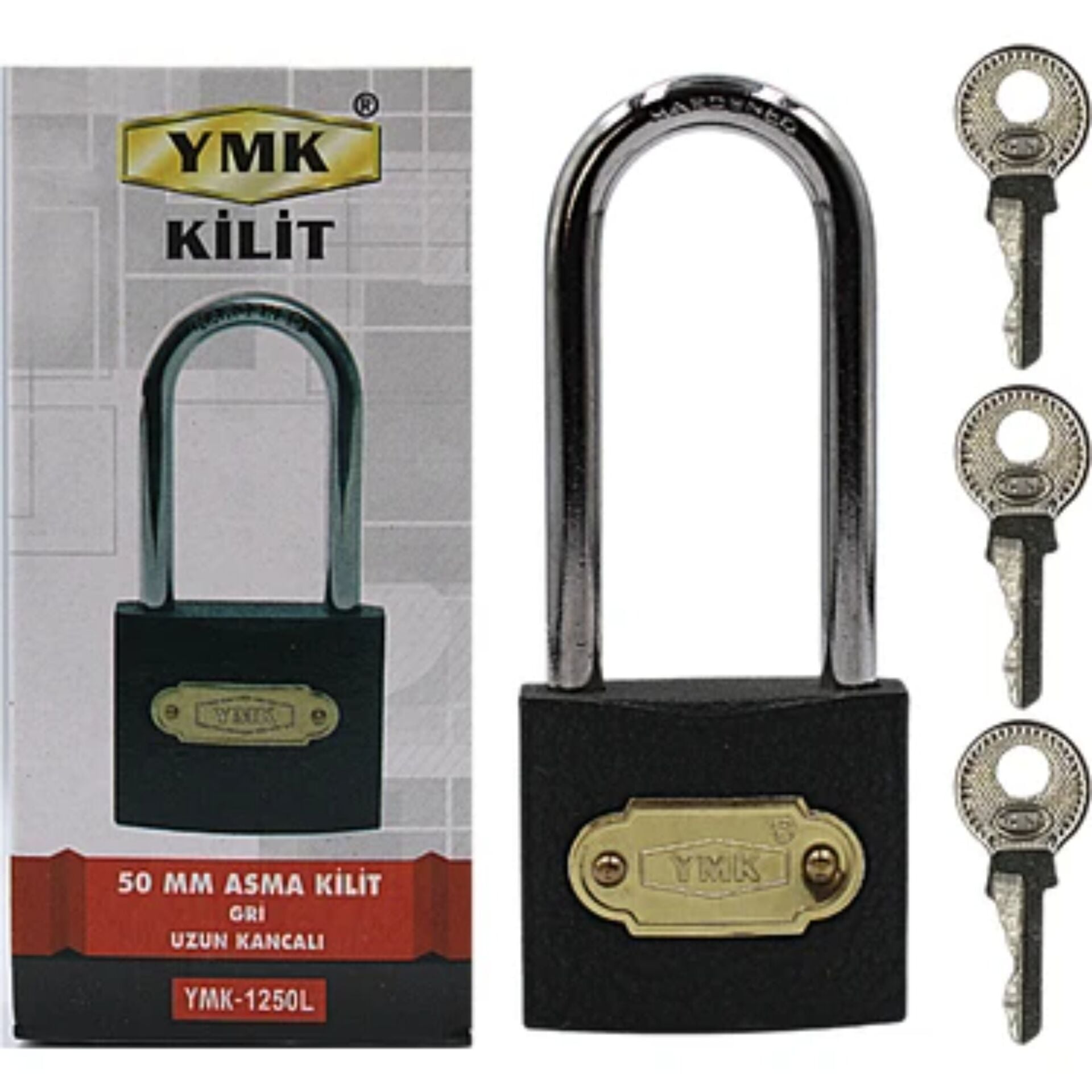 Ymk Asma Kilit Gri Uzun 63 Mm Ymk-1263l