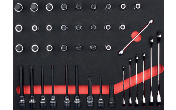 Ceta Form 40 Parça C-GEAR Cırcırlı Kombine Anahtar ve 1/2'' Lokmalı Bits Seti (EVA'lı) - BC-E40