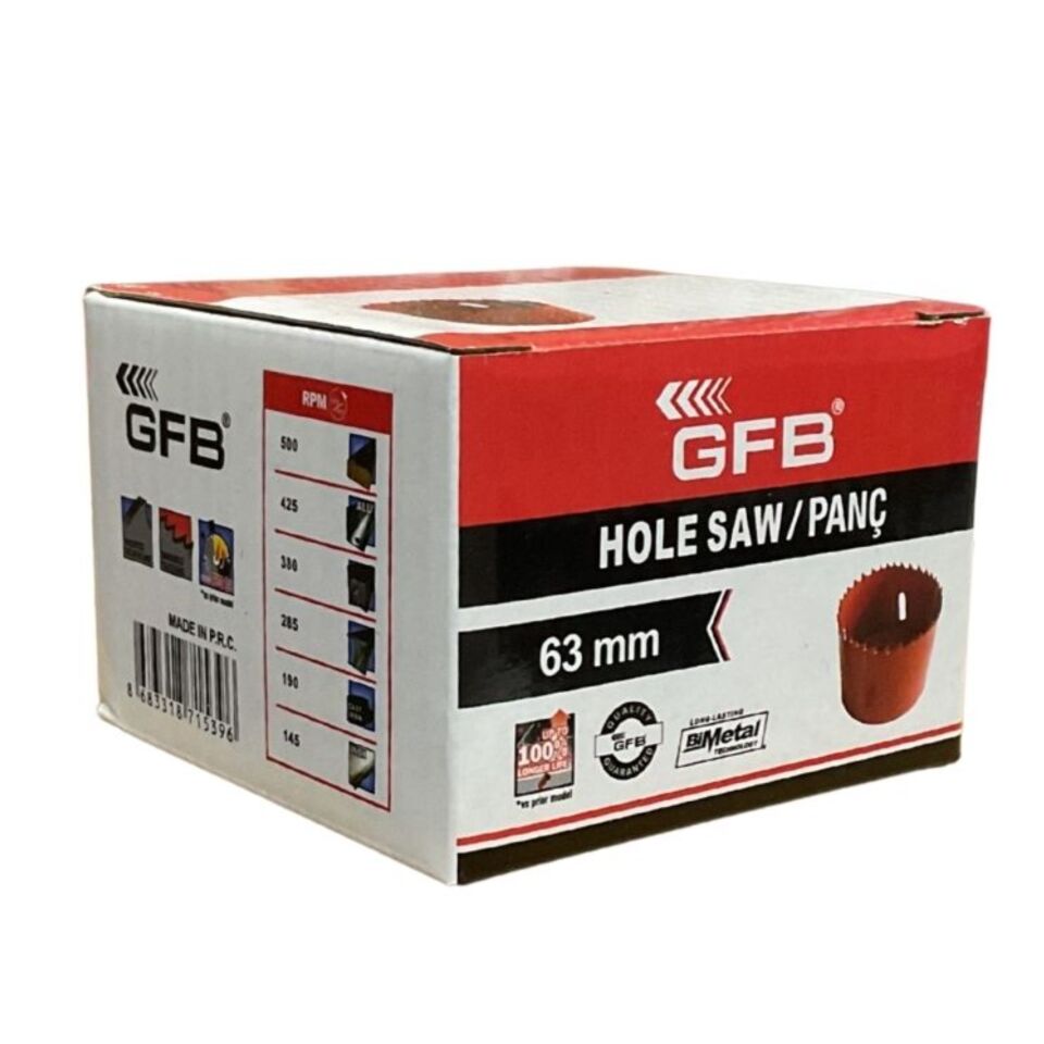 Gfb Bi-metal Panç 63 Mm Kod:4820