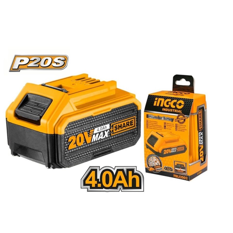 İngco Lıthıum Yedek Akü (4.0 Ah) 20v Fblı2002