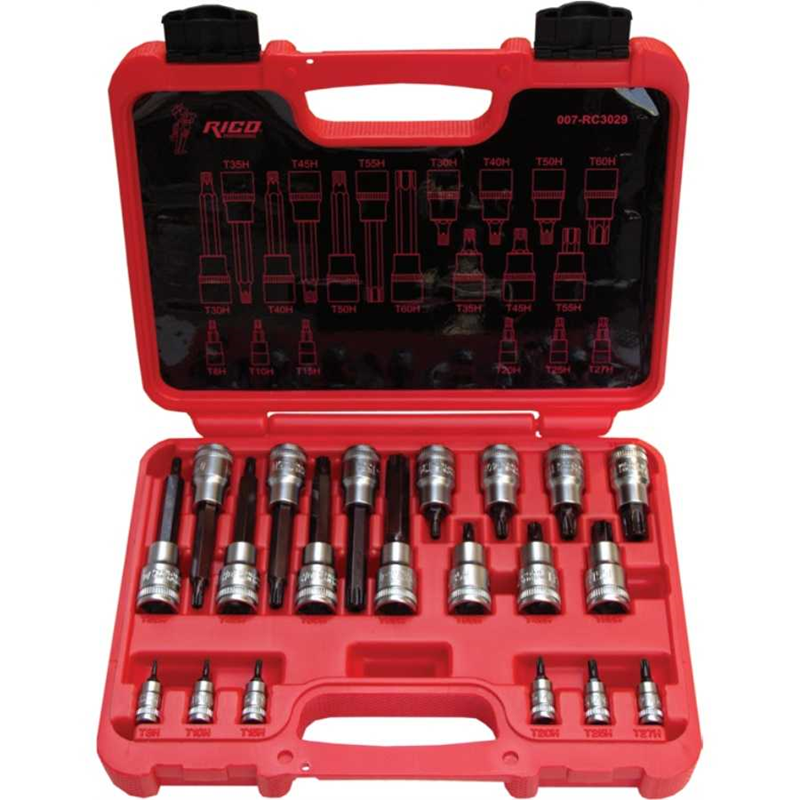 Rico 20 Parça 1/4-1/2 Delikli Torx Lokma Seti - 007-RC3029