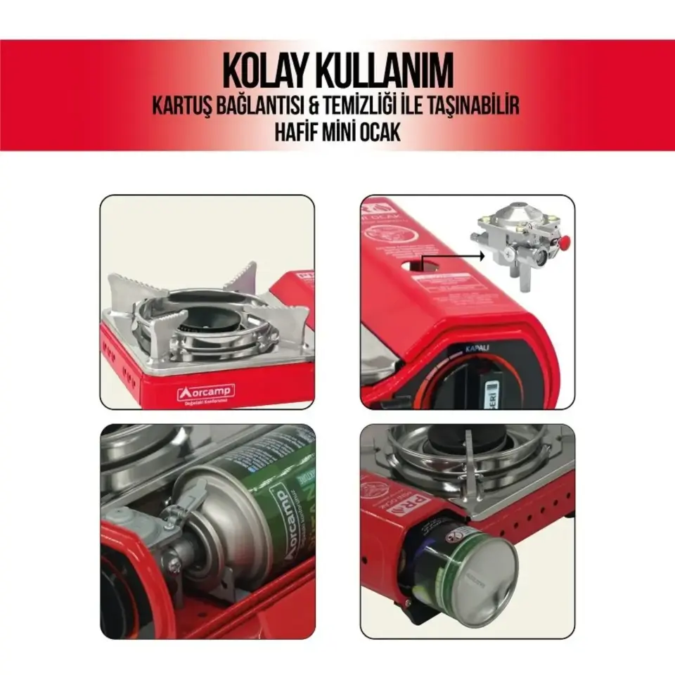 Orcamp Pro Mini Ocak Kırmızı (ck506)