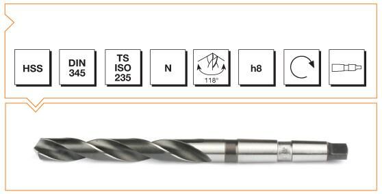 MTE Makina Takım HSS DIN 345 Mors Konik Saplı Matkap Ucu 39 mm B00004003900