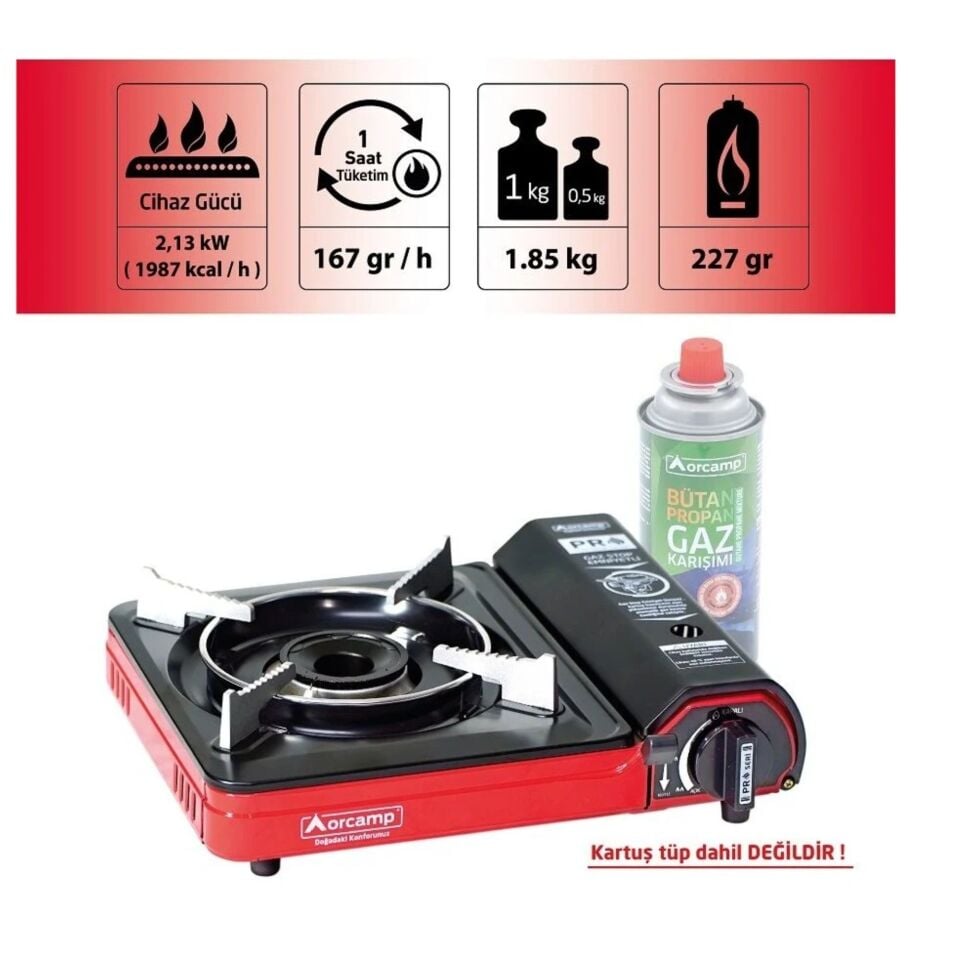 Orcamp Tekli Ocak Köşeli Kırmızı (ck505)