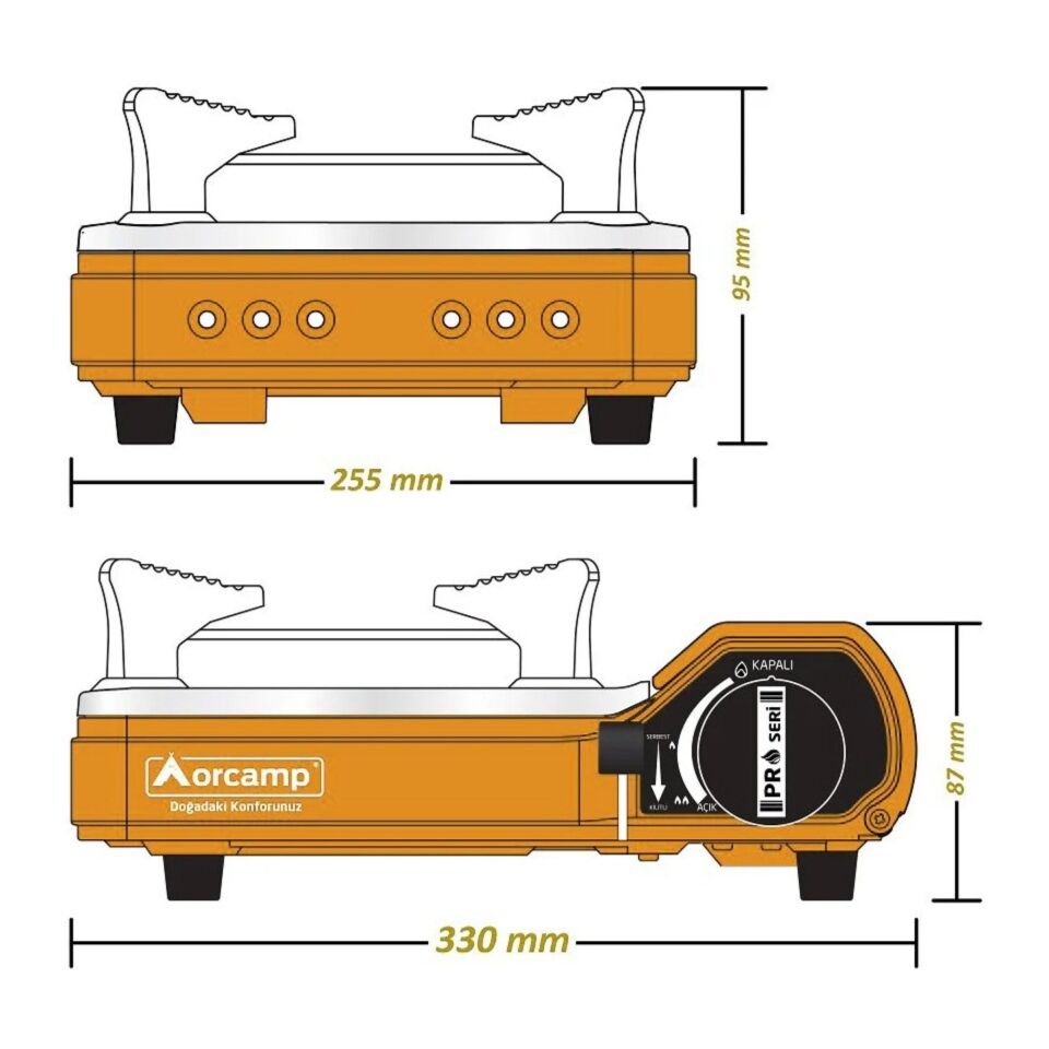 Orcamp Tekli Ocak Köşeli Turuncu (ck505)