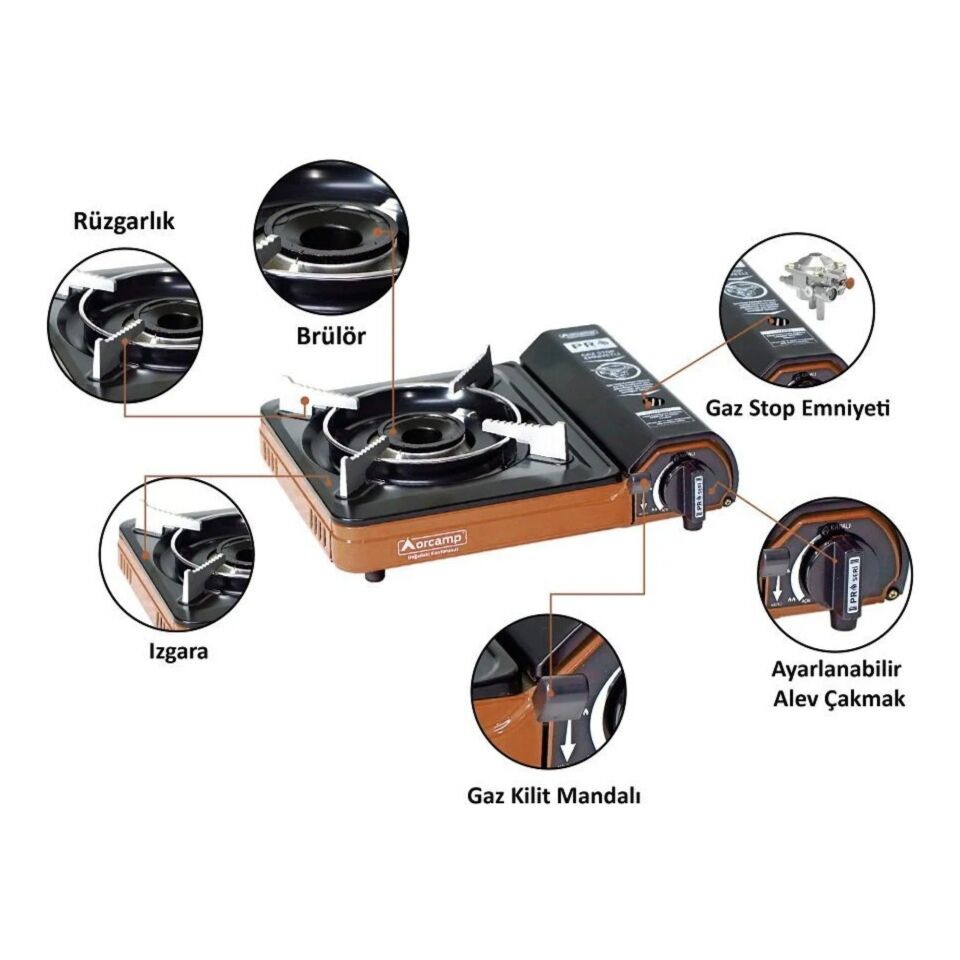 Orcamp Tekli Ocak Köşeli Turuncu (ck505)