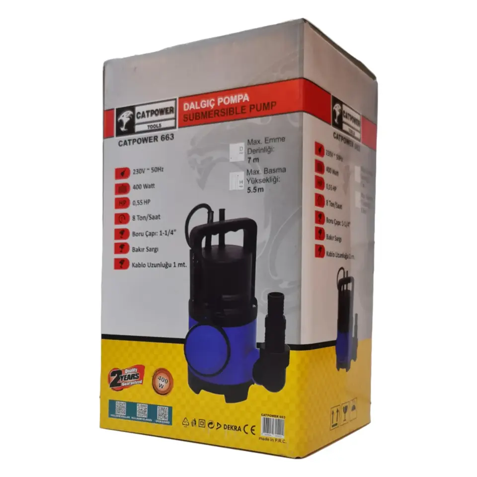 Catpower Dalgıç Pompa Temiz Su 400w Cat663