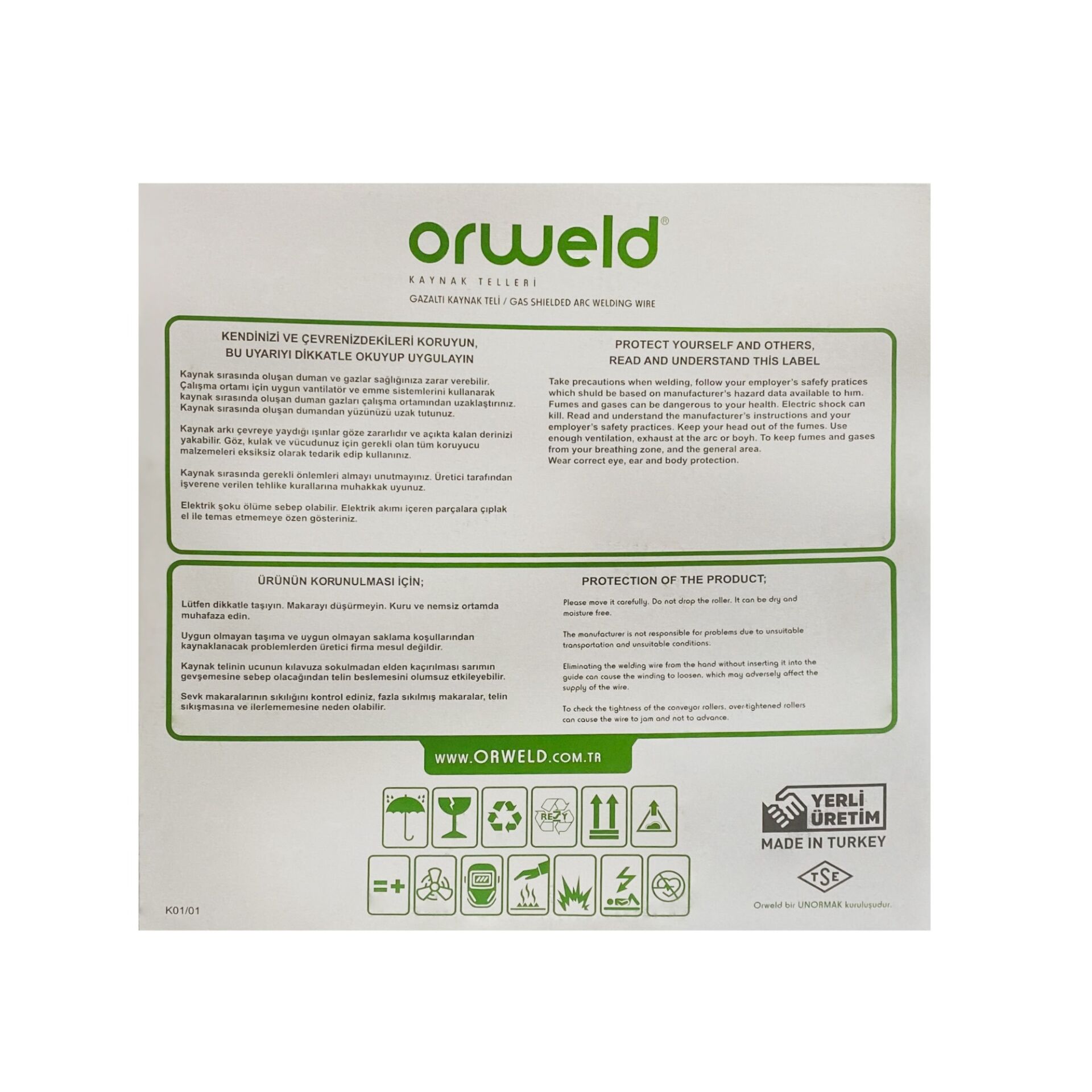 Orweld Sg-2 Gazaltı Kaynak Teli 15 Kg 1.2 Mm