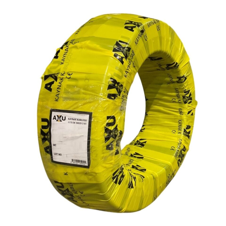 Axu Tam Kesit Kaynak Kablosu %100 Bakır 95 Mm