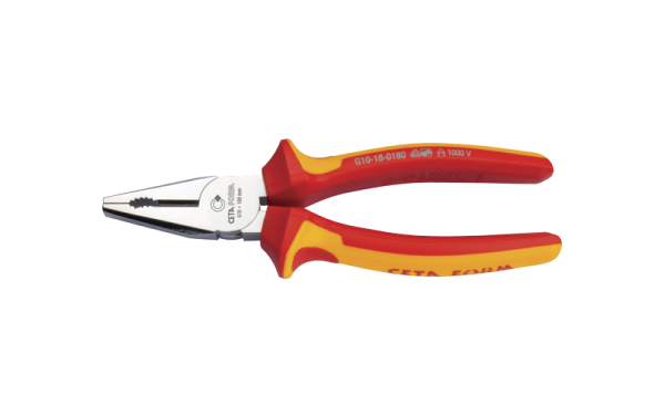 Ceta Form 200 mm 1000V Kombine Pense - Parlak Krom  (VDE) - G10-18-0200