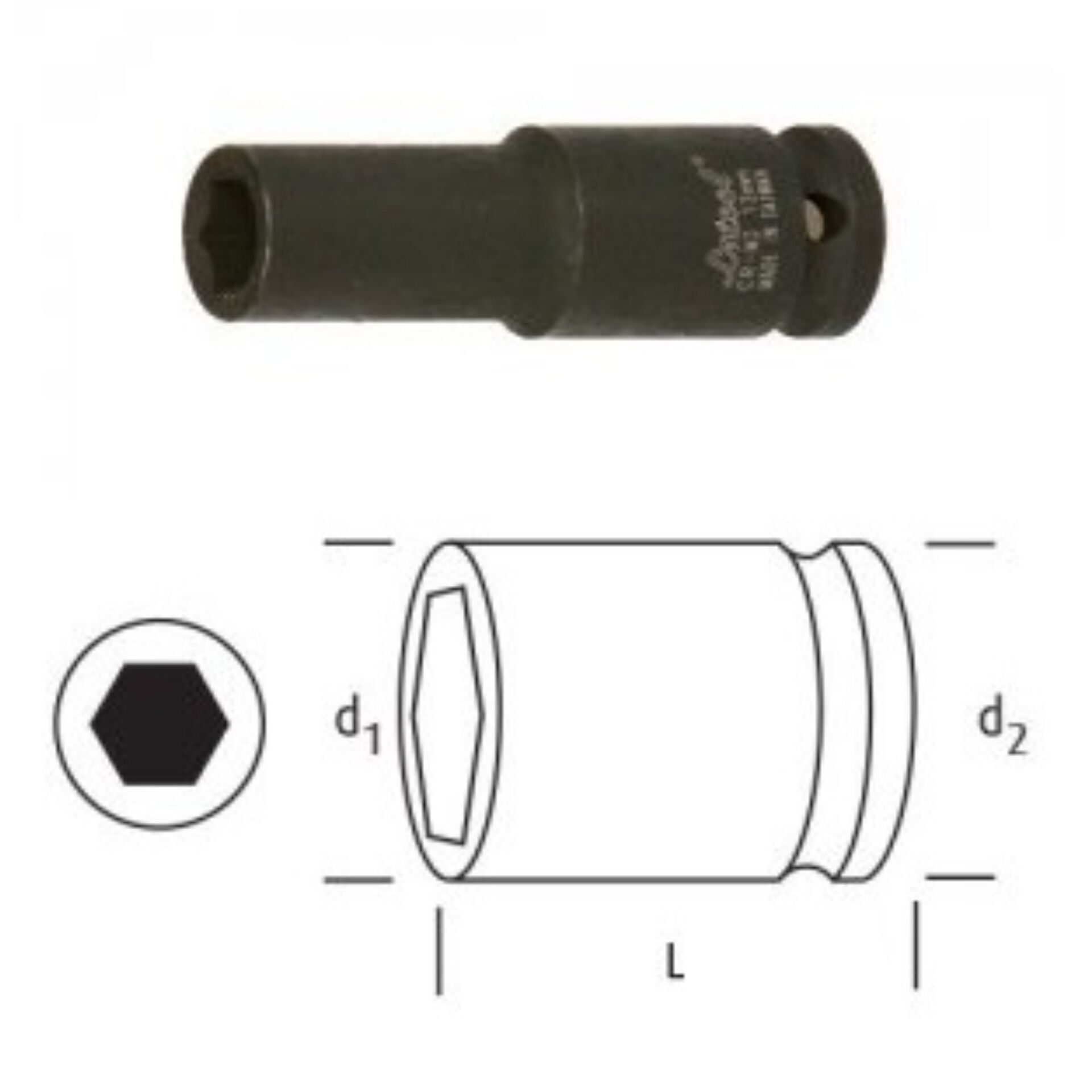 Osaka Altı Köşe Derin Lokma 19 Mm 1/2'' Ln12d19