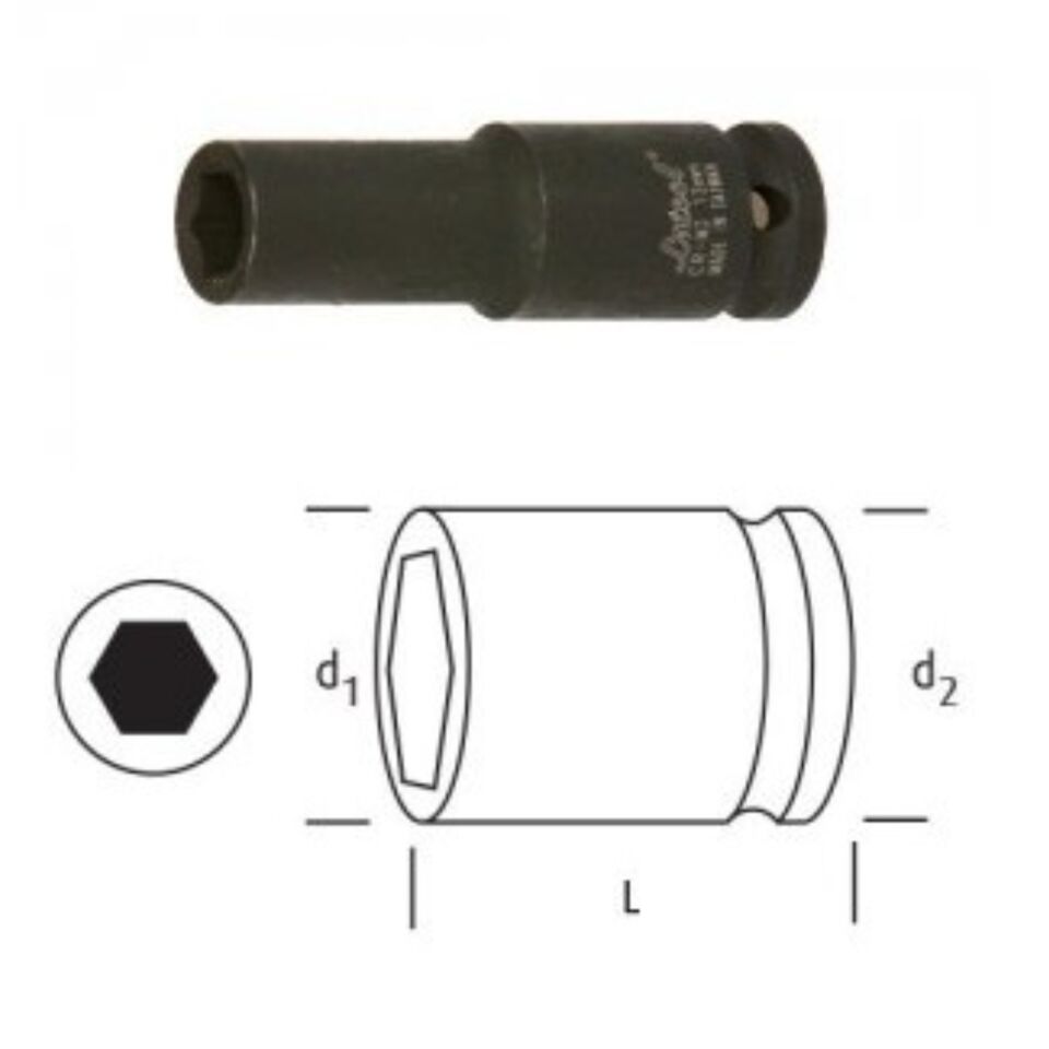 Osaka Altı Köşe Derin Lokma 21 Mm 1/2'' Ln12d21