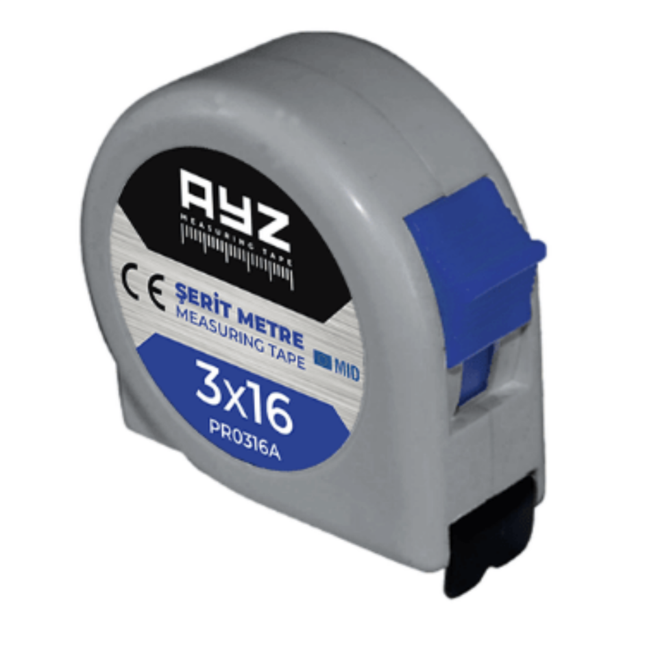 Ayz Şerit Metre Gri (pr0316a) 3x16 Mt