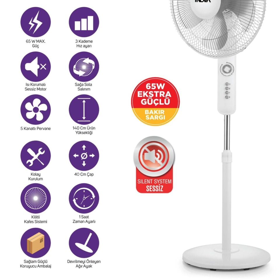 İnova Samyeli Ayaklı Vantilatör 16''