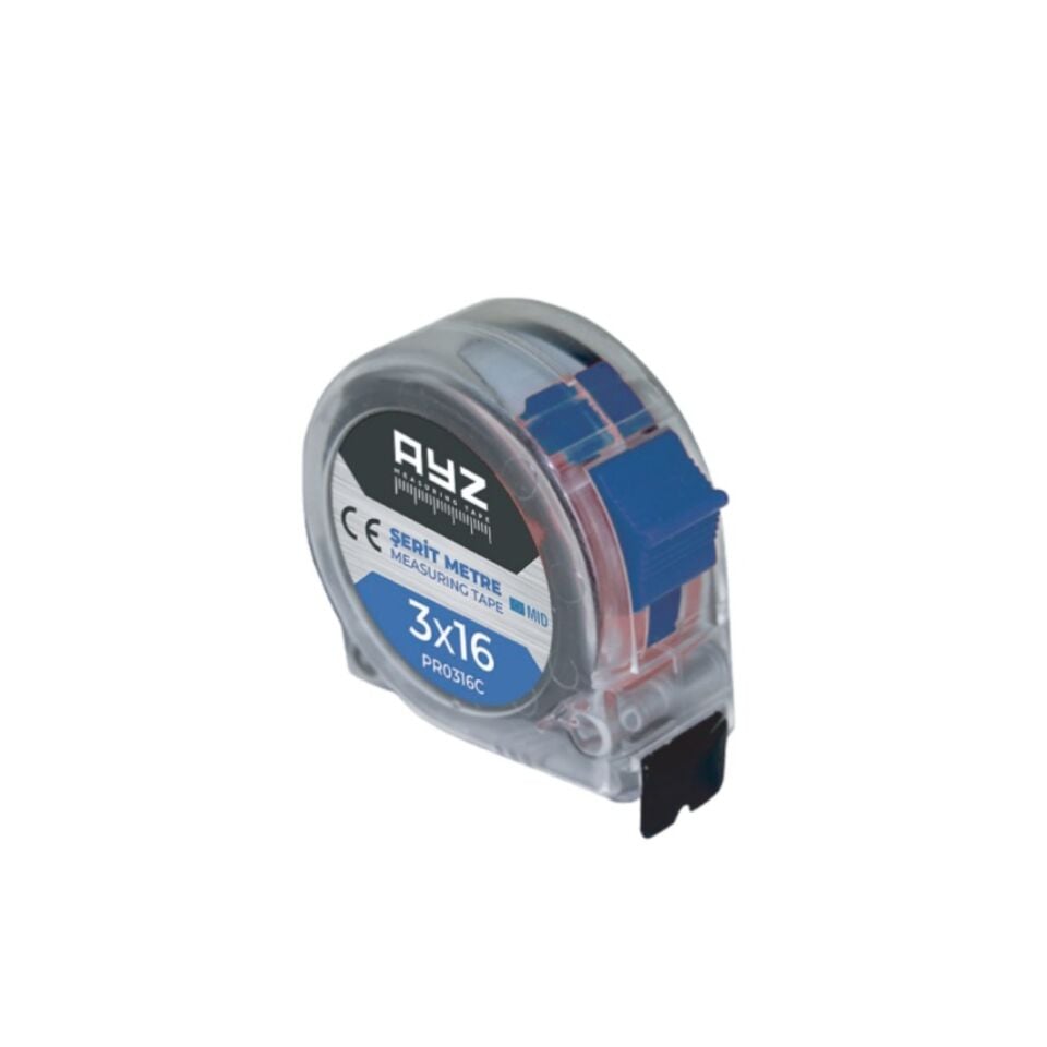 Ayz Şerit Metre Şeffaf (pr0316c) 3x16 Mt