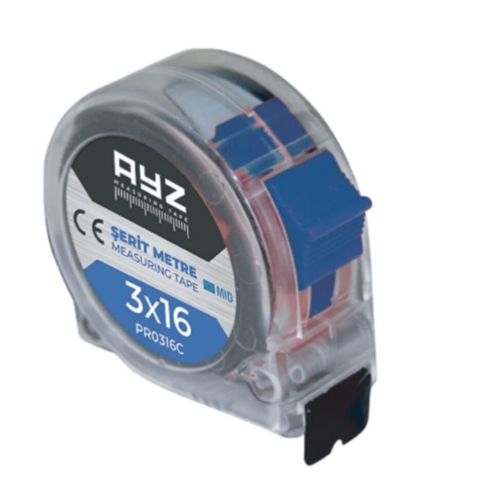 Ayz Şerit Metre Şeffaf (pr0316c) 3x16 Mt