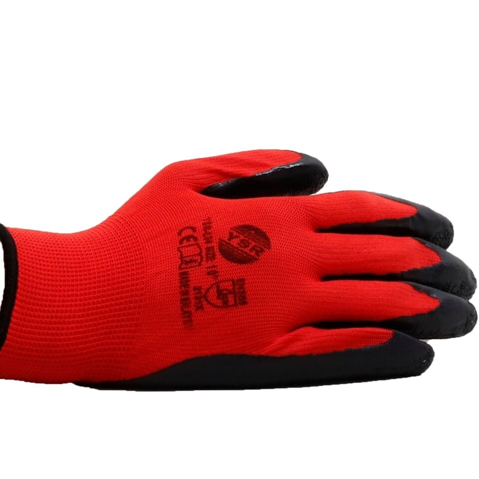 Ysr Lateks Eldiven Kırmızı Siyah Ysr-l04 No:10