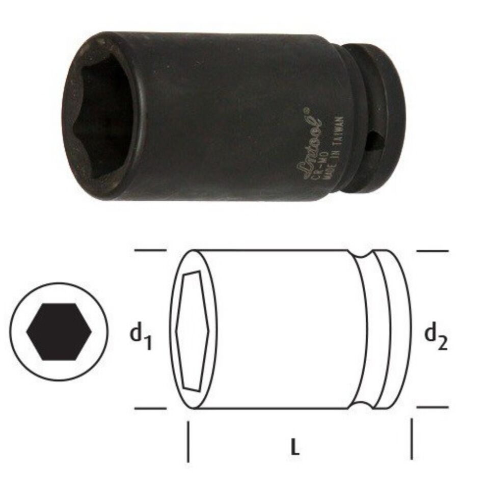 Osaka Altı Köşe Derin Lokma 41 Mm 1'' Ln1d41