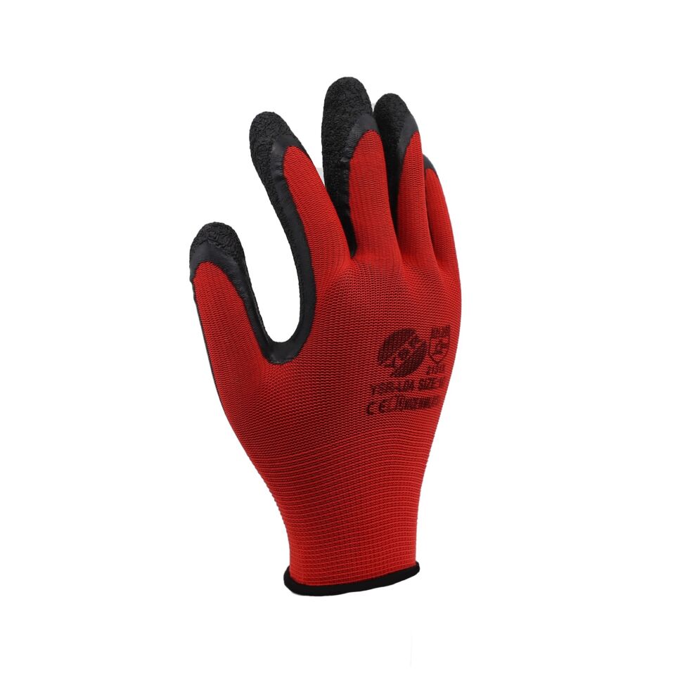 Ysr Lateks Eldiven Kırmızı Siyah Ysr-l04 No:9